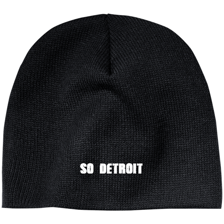 So Detroit white Beanie