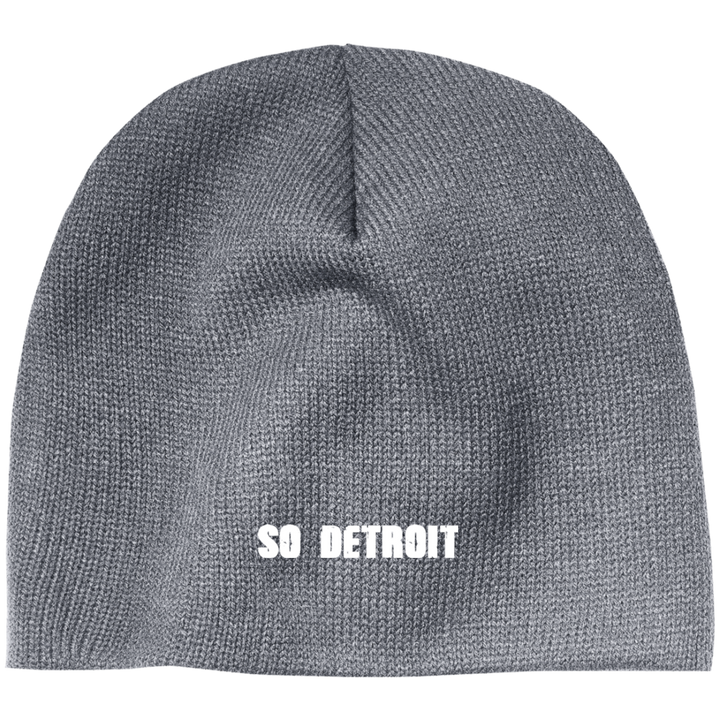 So Detroit white Beanie