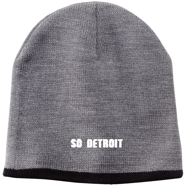 So Detroit white Beanie