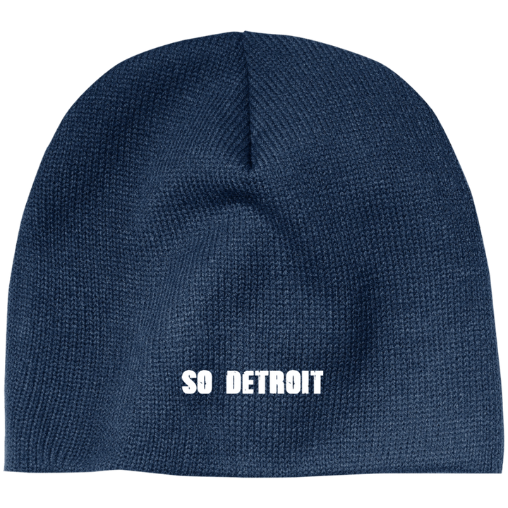 So Detroit white Beanie