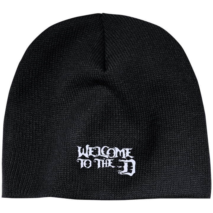 Welcome to the D White Beanie