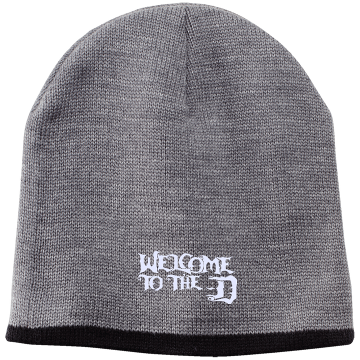 Welcome to the D White Beanie