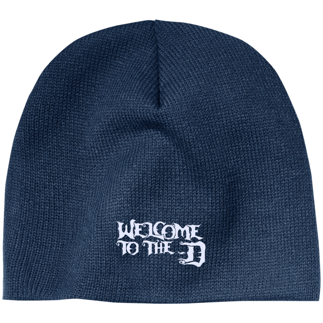 Welcome to the D White Beanie