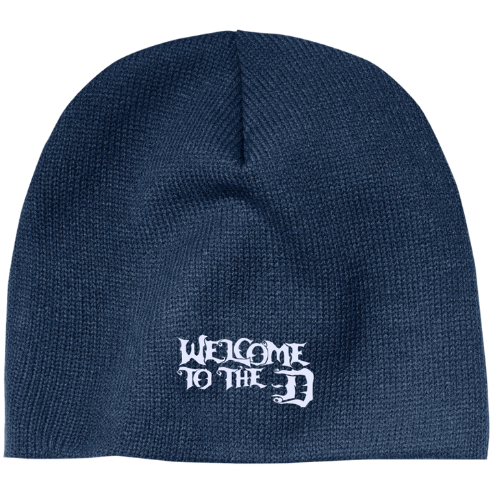 Welcome to the D White Beanie