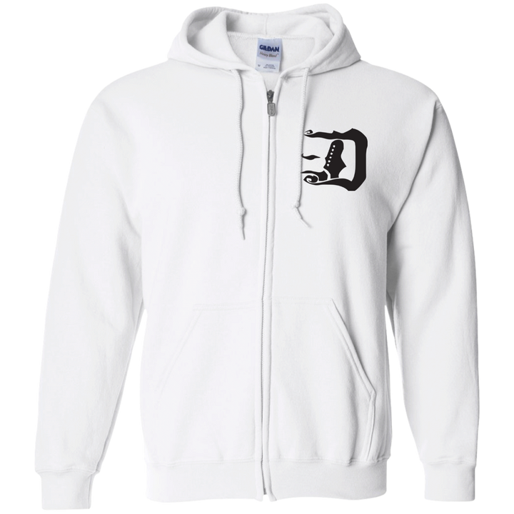 Guitar Top D Black Logo Zip Up Hooded Sweatshirt