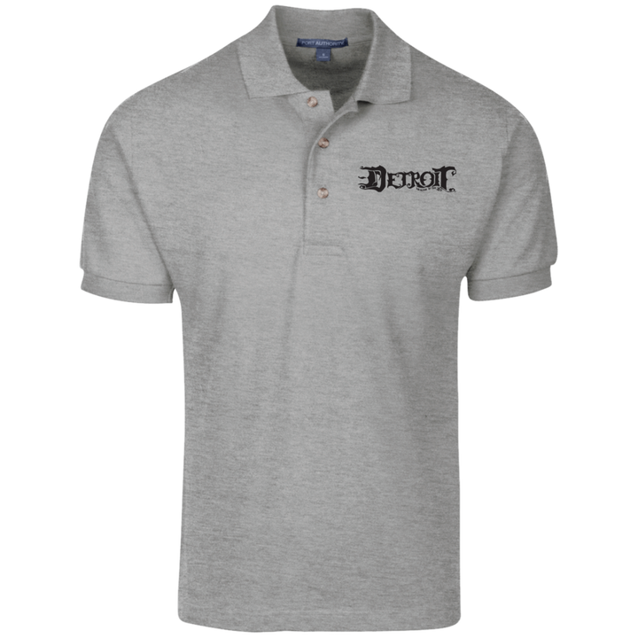 Detroit Note D Black Logo Polo