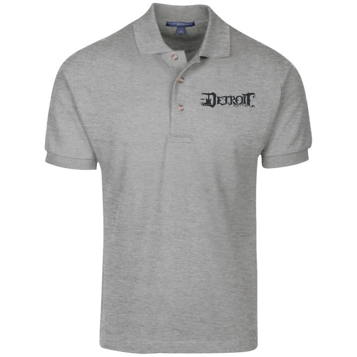 Detroit Guitar D Black Logo Polo