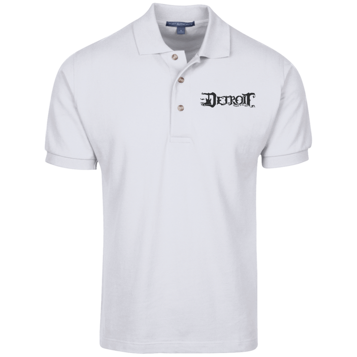 Detroit Guitar D Black Logo Polo