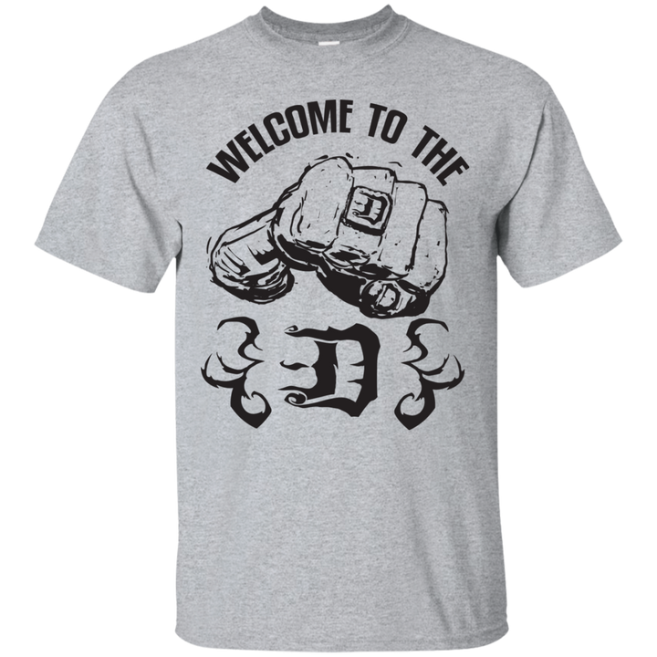 Welcome to the D Fist Flames Black T-Shirt