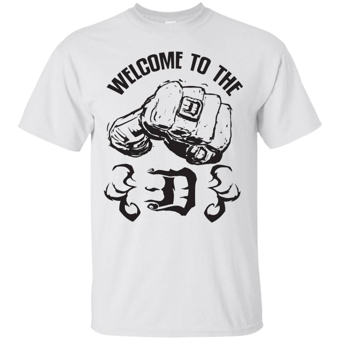 Welcome to the D Fist Flames Black T-Shirt