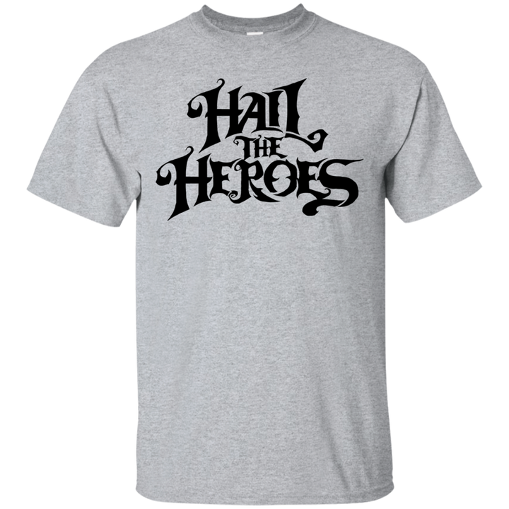 Hail the Heroes Stack Black T-Shirt