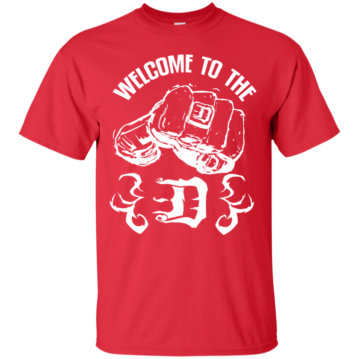 Welcome to the D Fist Flames White T-Shirt