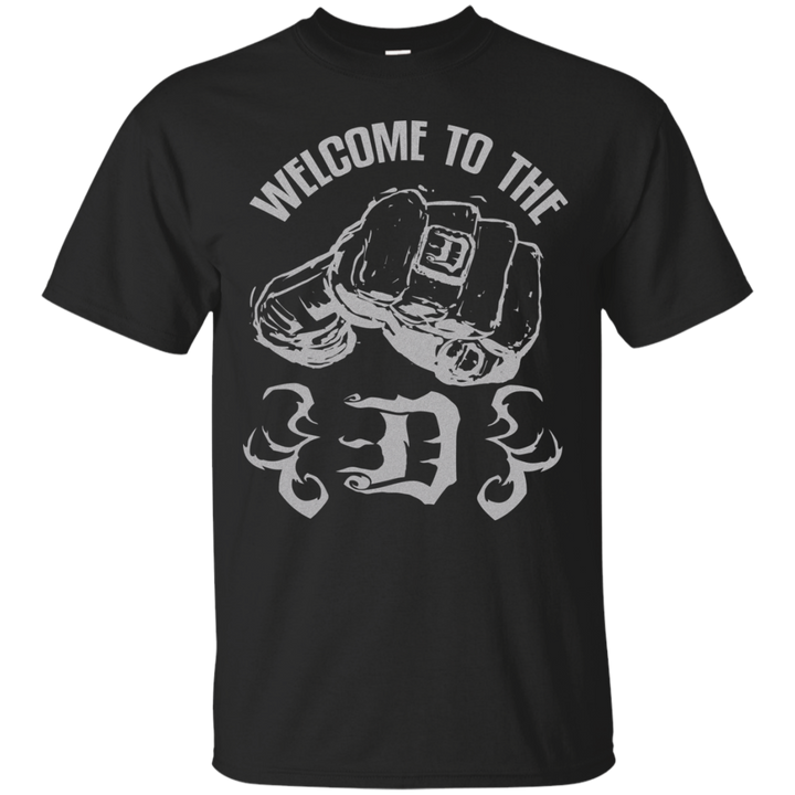 Welcome to the D Fist Flames Silver T-Shirt