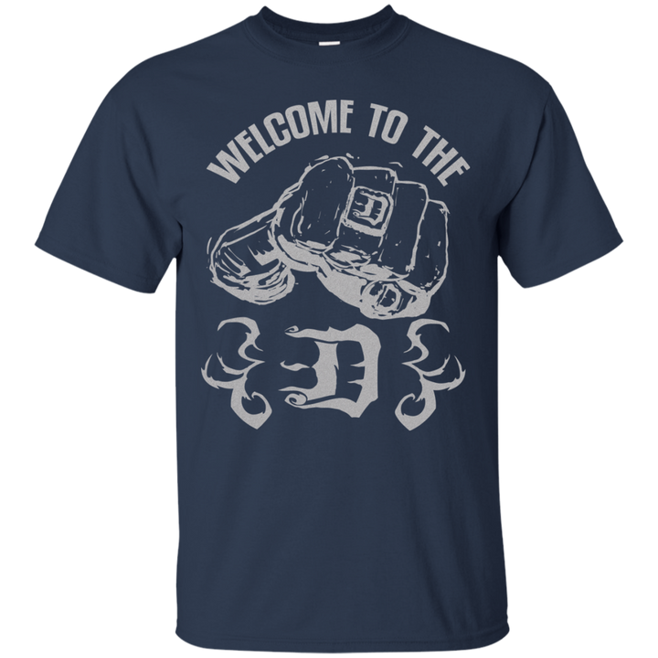 Welcome to the D Fist Flames Silver T-Shirt