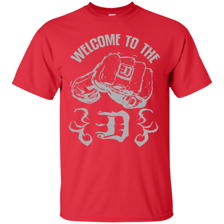 Welcome to the D Fist Flames Silver T-Shirt