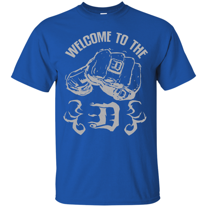 Welcome to the D Fist Flames Silver T-Shirt