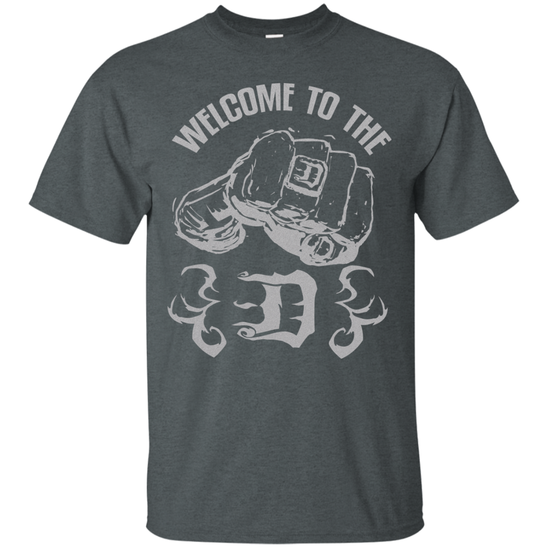 Welcome to the D Fist Flames Silver T-Shirt