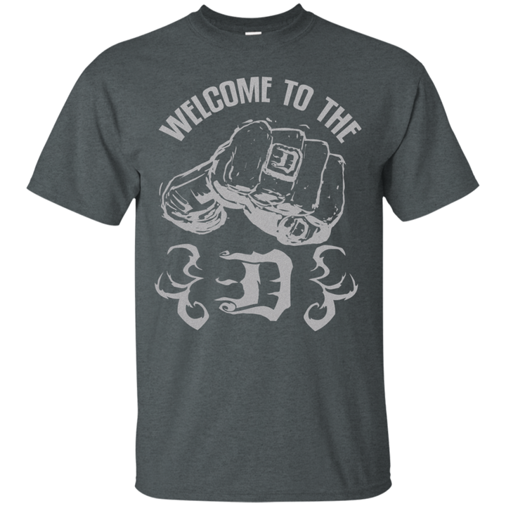 Welcome to the D Fist Flames Silver T-Shirt