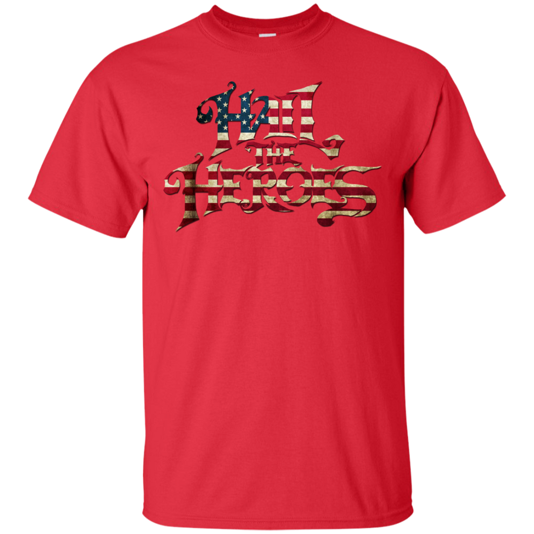 Hail the Heroes Stacked American Flag T-Shirt