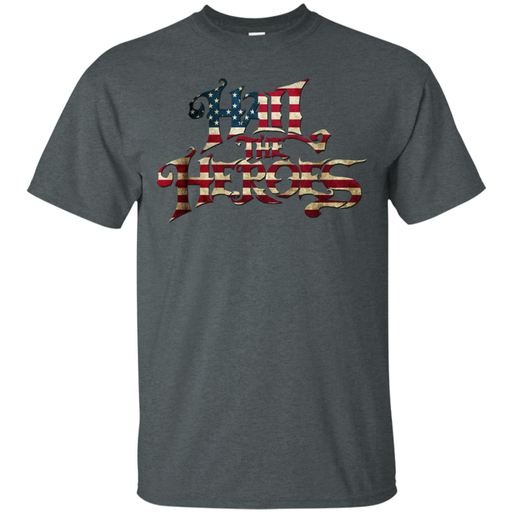 Hail the Heroes Stacked American Flag T-Shirt