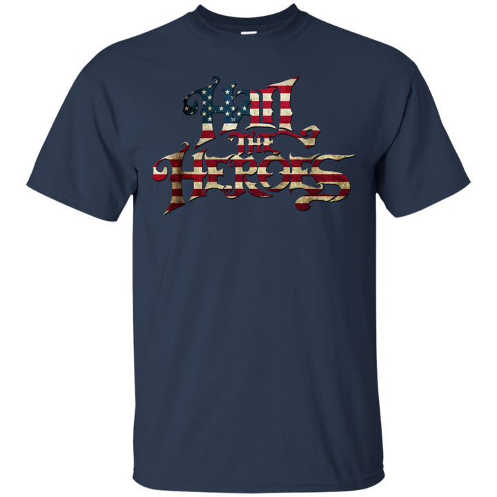 Hail the Heroes Stacked American Flag T-Shirt