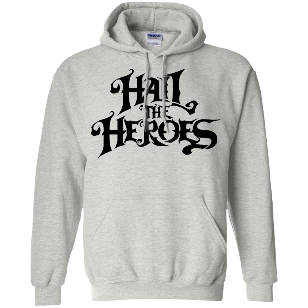 Hail the Heroes Stacked Black Hoodie