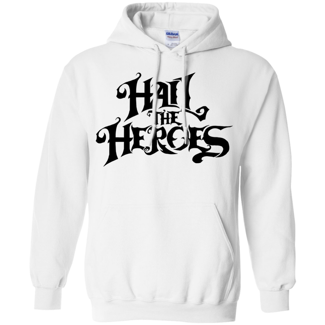 Hail the Heroes Stacked Black Hoodie