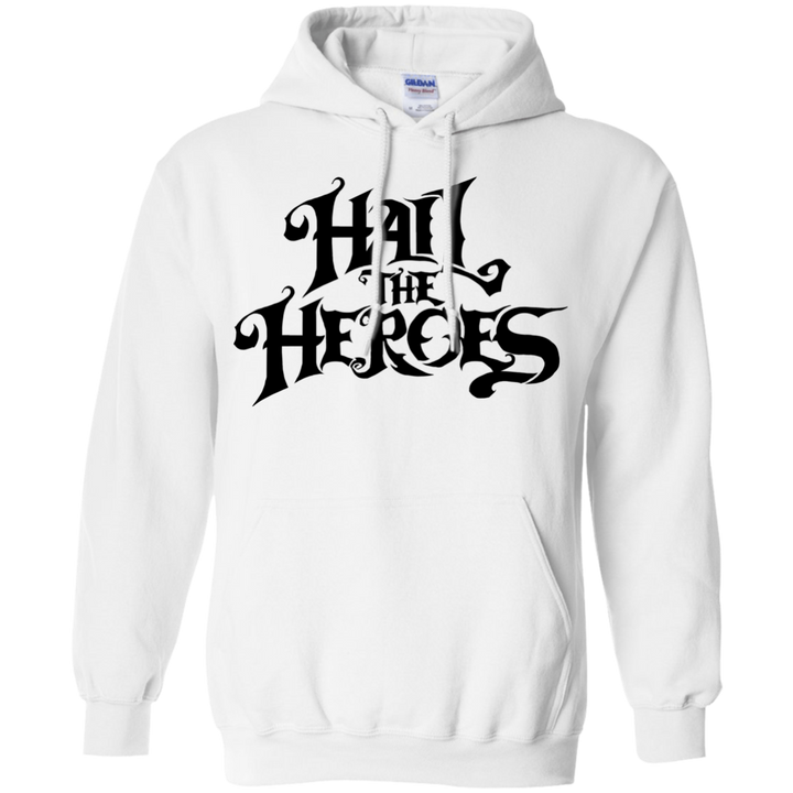 Hail the Heroes Stacked Black Hoodie