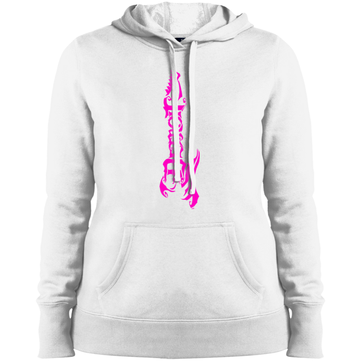 Guitar Detroit Pink Vertical Hooded Sweatshirt