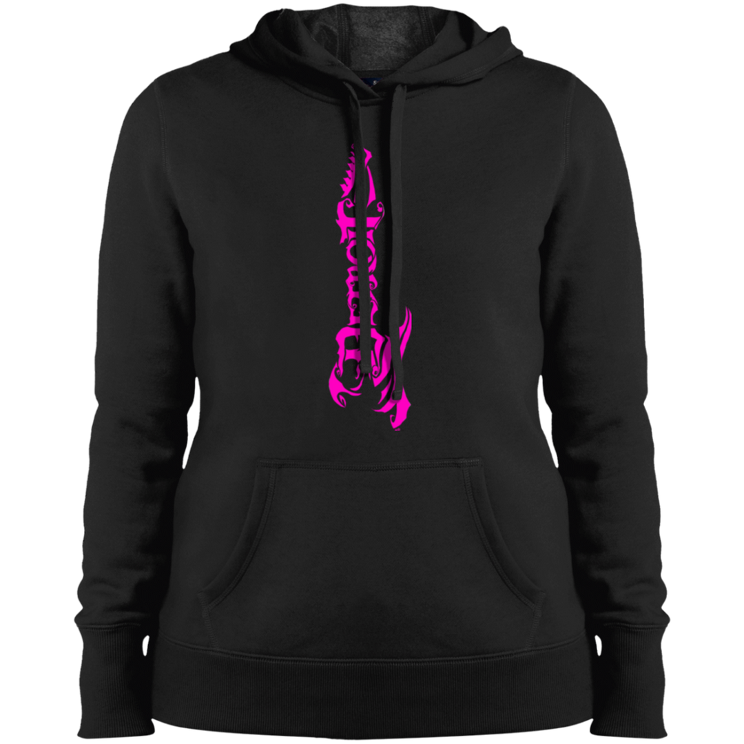 Guitar Detroit Pink Vertical Hooded Sweatshirt