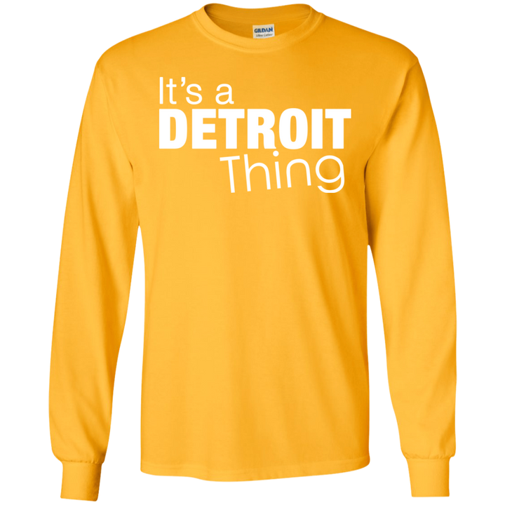 Detroit Thing White LS T-Shirt