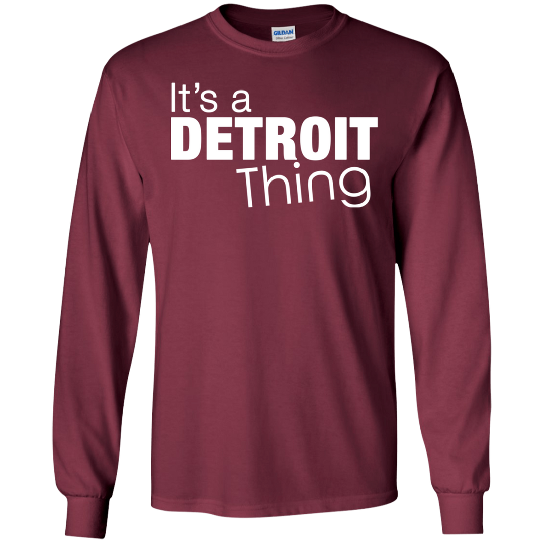 Detroit Thing White LS T-Shirt